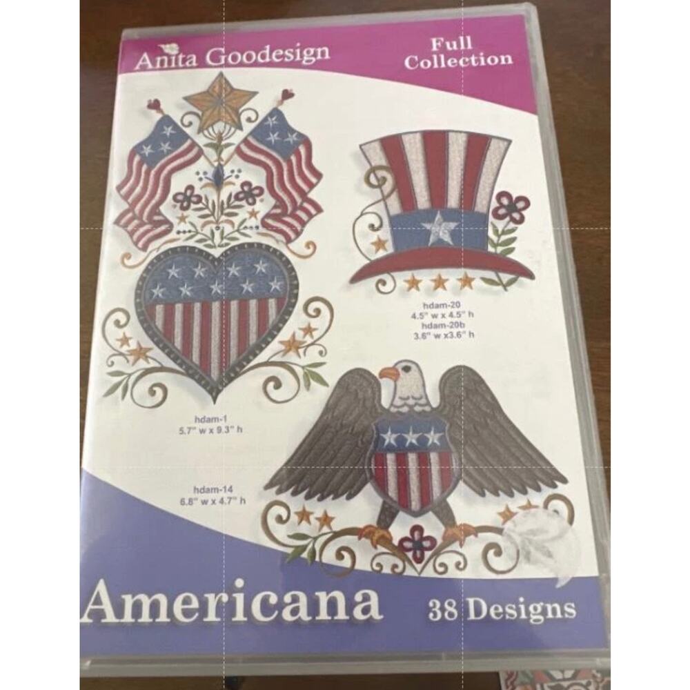 Americana 38 Designs Embroidery Design Anita Goodesign Full Collection 250th